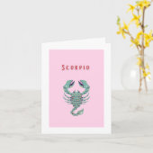 Schattige Schorpioen, sterrenbeeld, sterrenbeeld k Kaart (Gele Bloem)