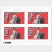 schattige Schotse doodsbanners Rechthoekige Sticker (Vel)