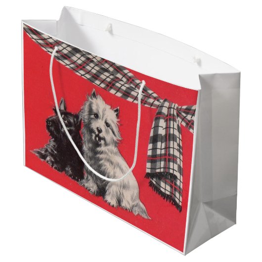 schattige Schotse doodsdruk Groot Cadeauzakje (Achterkant Gekanteld)