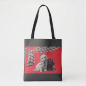 schattige Schotse doodsdruk Tote Bag (Voorkant)