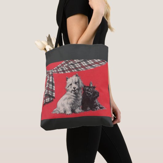 schattige Schotse doodsdruk Tote Bag (Dichtbij)