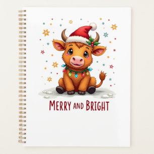 Schattige Schotse Kalf Koe Kerstverlichting Merry  Planner