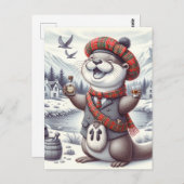 Schattige Schotse otter Briefkaart (Voorkant / Achterkant)