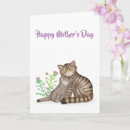 Schattige Schotse wilde katten Moederdag kaart