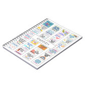 Schattige schriftuur kids geheugen Bijbelvers  Notitieboek (Linkerzijde)