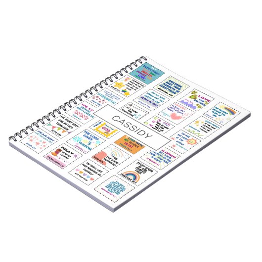 Schattige schriftuur kids geheugen Bijbelvers  Notitieboek (Linkerzijde)