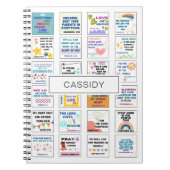 Schattige schriftuur kids geheugen Bijbelvers  Notitieboek (Voorkant)