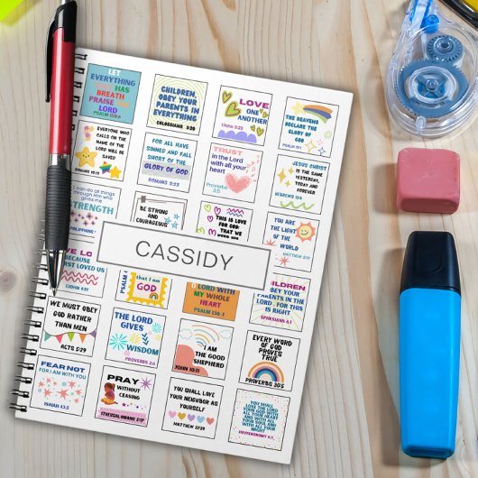 Schattige schriftuur kids geheugen Bijbelvers  Notitieboek