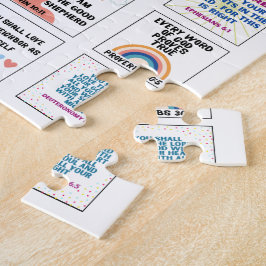 Schattige schriftuur kindergeheugen Bijbelvers  Legpuzzel