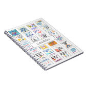 Schattige schriftuur kindergeheugen Bijbelvers  Notitieboek (Rechterzijde)