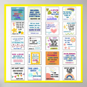 Schattige schriftuur kindergeheugen Bijbelvers  Poster (Voorkant)