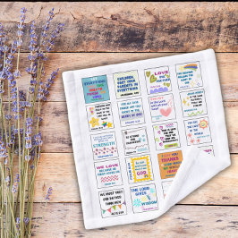 Schattige schriftuur kindergeheugen Bijbelvers  Washandje