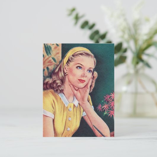 schattige schrijfbrief briefkaart (Staand voorkant)