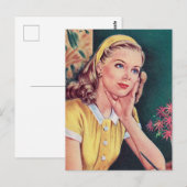 schattige  schrijfbrief briefkaart (Voorkant / Achterkant)