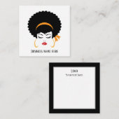 schattige schrijfster voor haar en make-up kunsten notitiekaartje (Voorkant / Achterkant)