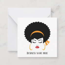 schattige schrijfster voor haar en make-up kunsten notitiekaartje