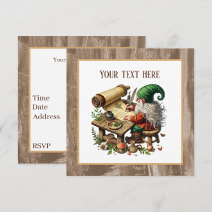 Schattige schrijven kabouter partij kaart