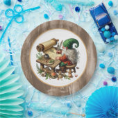 Schattige schrijven kabouter partij papieren bordje (Feest)