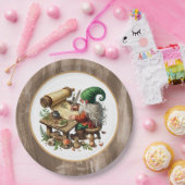 Schattige schrijven kabouter partij papieren bordje (Feest)