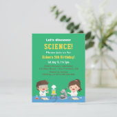 Schattige Science Kids verjaardagsfeestjes Kaart (Staand voorkant)