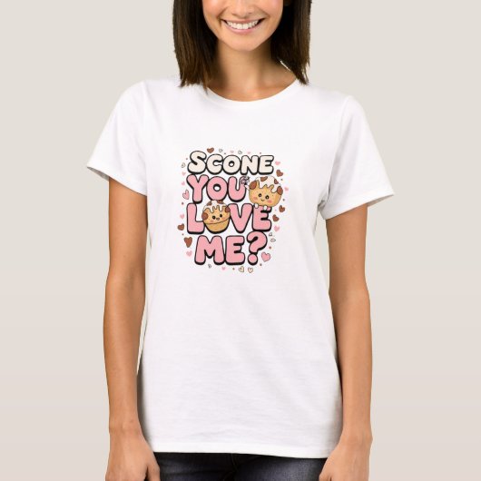 Schattige Scone Graphics voor Baking Fans T-shirt (Voorkant)