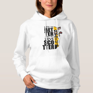 Schattige Scooter Goat Design Hoodie