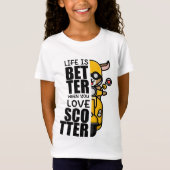 Schattige Scooter Goat Design T-shirt (Voorkant)