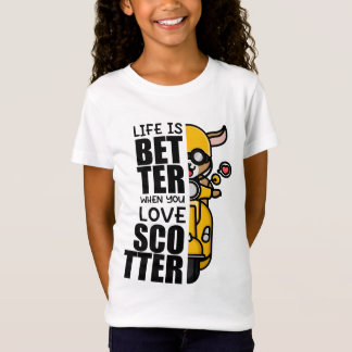 Schattige Scooter Goat Design T-shirt