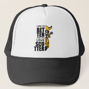 Schattige Scooter Goat Design Trucker Pet