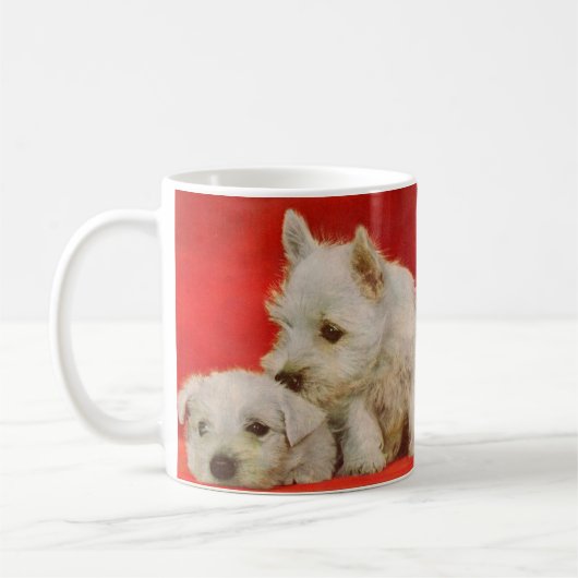 schattige Scottie hond puppies Koffiemok (Links)