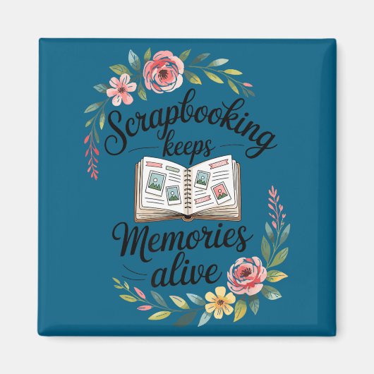 Schattige scrapbooking magneet (Voorkant)