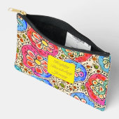 Schattige script artistiek mozaïekpatroon kleurrij etui (Open)