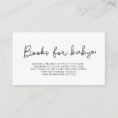 Schattige script baby shower boek aanvraagkaart informatiekaartje (Voorkant)