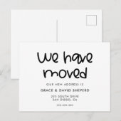 Schattige script bewegende aankondiging briefkaart (Voorkant / Achterkant)