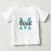 Schattige script Blauwe naam Monogram (Voorkant)