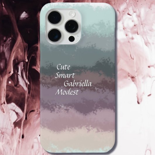 Schattige script blauwgroen paarse ombre typografi Case-Mate iPhone case
