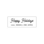 Schattige Script Gelukkig Kerstfeest Naam Zelfinktende Stempel (Design)