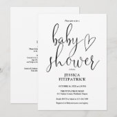 Schattige script genderneutraal alles in één Baby  Kaart (Voorkant / Achterkant)