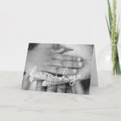 Schattige Script Inspirerend Familiefoto Feestdagen Kaart (Voorkant)