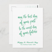 Schattige script Old Irish Blessing St. Patrick's Briefkaart (Voorkant / Achterkant)