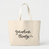 Schattige script oma Dingen Stijlvol Groot Grote Tote Bag (Voorkant)