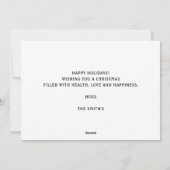 Schattige script Snowman vrolijk kerstfeest Feestdagenkaart (Achterkant)