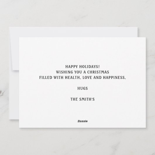 Schattige script Snowman vrolijk kerstfeest Feestdagenkaart (Achterkant)