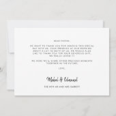 Schattige script trouwfoto dank je kaart (Achterkant)