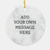 Schattige Script Typografie Kies Joy in Dark Blue Keramisch Ornament (Achterkant)