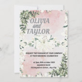 Schattige script uitnodiging bruiloft (Voorkant)