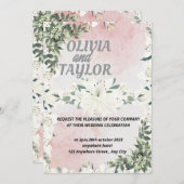 Schattige script uitnodiging bruiloft (Voorkant / Achterkant)
