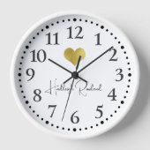 Schattige scriptnaam gouden hartmonogram (Voorkant)
