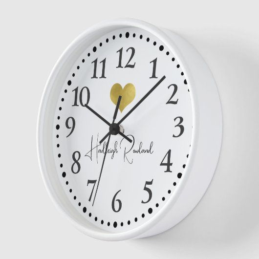 Schattige scriptnaam gouden hartmonogram (Hoek)