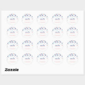SCHATTIGE SEAL modern confetti dot patroon koraal  Ronde Sticker (Vel)